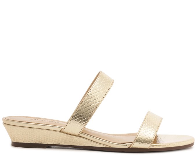 Tamanco Tira Lisa Dourada