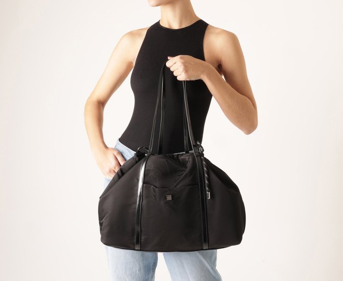 Bolsa Shopping Grande Ajustavél Preta