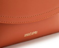 Bolsa Tiracolo Pequena Chaveiro Flor Laranja Damasco