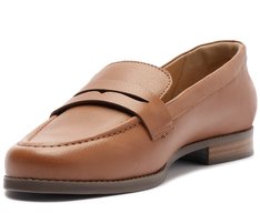Mocassim Com Pala Aplicação A Marrom