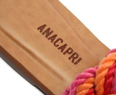 Rasteira Laranja e Rosa Duas Tiras Trançada