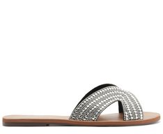 Rasteira Glam Strass Prata