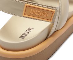 Papete Tiras Puffer Olivia Bege