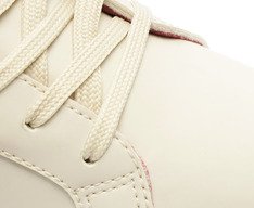 Tênis Detalhe Linha Bege e Rosa