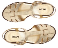 Sandália Tiras Huarache Dourada