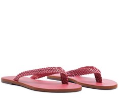 Rasteira Slim Trançada Rosa