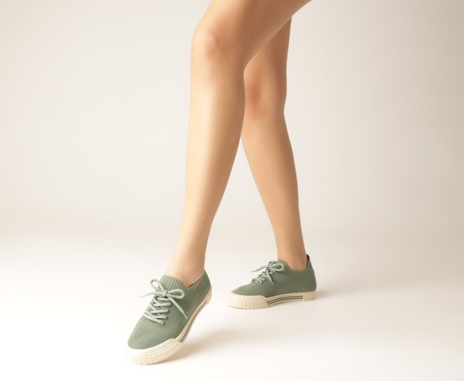 Tênis Knit Texturizado Alê Verde