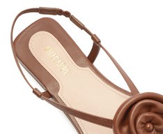 Sandália Slim Flor Marrom