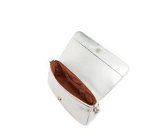 Bolsa Tiracolo Média Alça Glam Prata