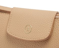 Bolsa Tiracolo Pequena Bag Charm Missangas Bege