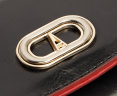 Bolsa Tiracolo Média Quadrada Preta