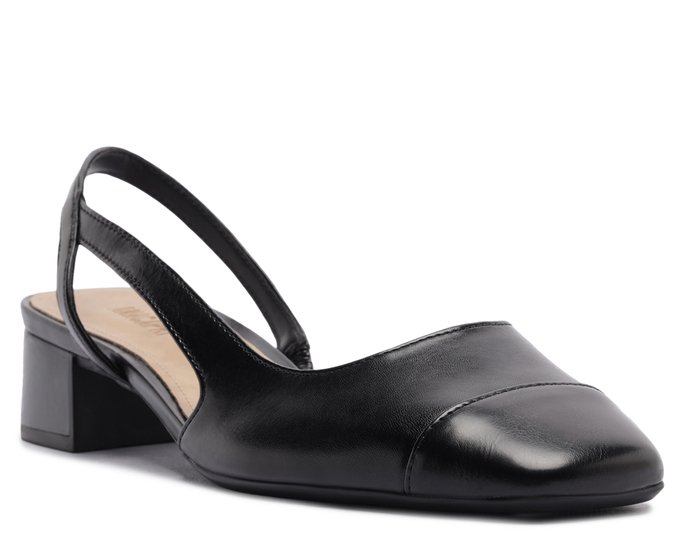 Scarpin Slingback Unilateral Preto