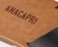 Rasteira Tiras Cruzadas Couro Adorno Preta