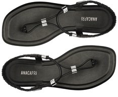 Sandália Slim Elástico Comfy Preta