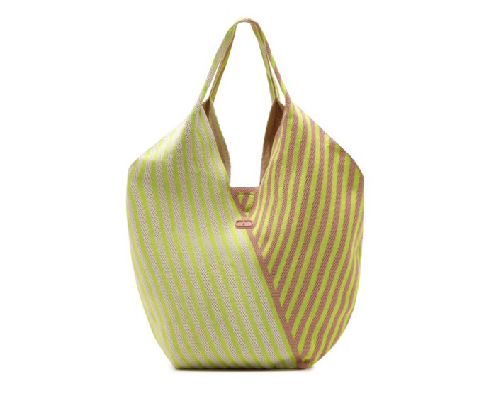 Bolsa Shopping Grande Bicolor Rosa
