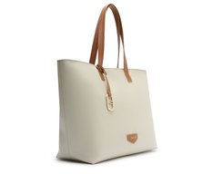 Bolsa Shopping Grande Cápsula Metal Branca
