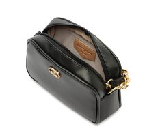 Bolsa Tiracolo Pequena Arredondada Glam Preta