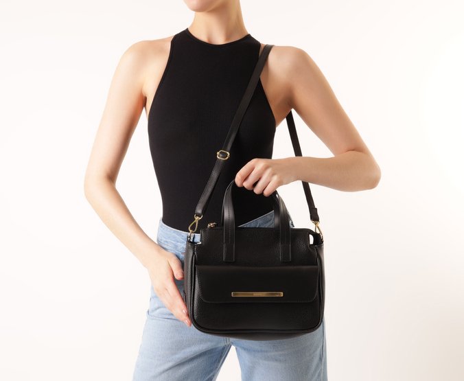 Bolsa Tote Média Valentina Preta