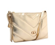 Bolsa Tiracolo Média Matelassê Zig Dourada
