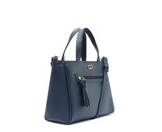 Bolsa Tote Média Bolso Frontal Barbicacho Azul