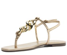 Rasteira Slim Corrente Monocolor Dourada