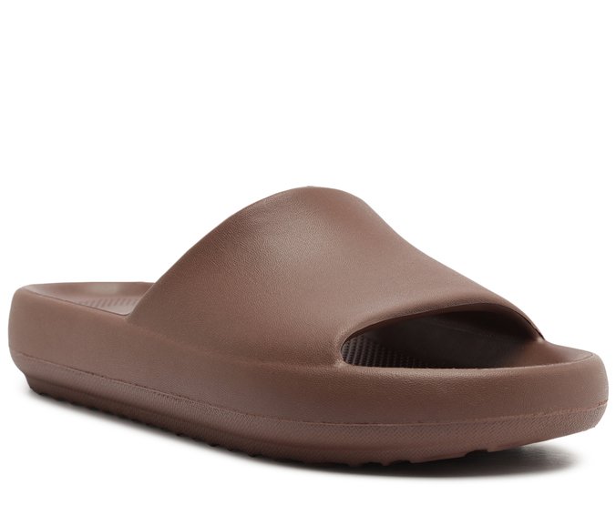 Chinelo Nuvem Liso Marrom