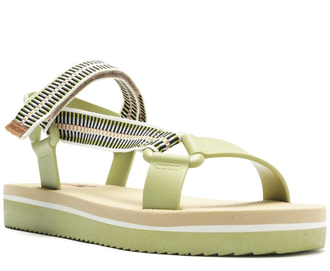 Sandália Papete Velcro Verde