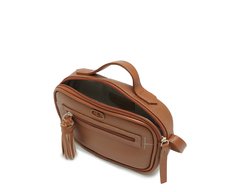 Bolsa Tiracolo Pequena Bolso Frontal Barbicacho Marrom