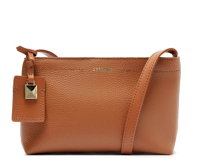 Bolsa Tiracolo Média Cadeado Marrom