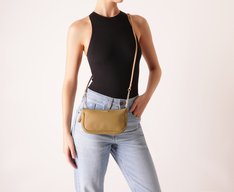 Bolsa Tiracolo Média Fun Bege