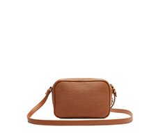 Bolsa Tiracolo Pequena Chaveiro Barbicacho Marrom