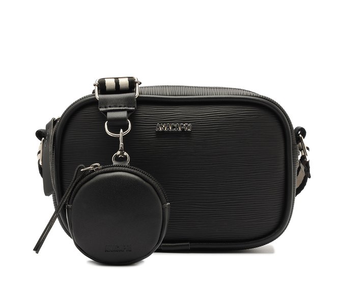 Bolsa Tiracolo Média Bag Charm Preta