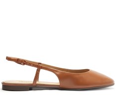 Sapatilha Slingback Bico Quadrado Basic Marrom