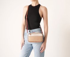 Bolsa Tiracolo Média Lisa Bege