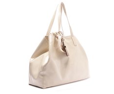Bolsa Shopping Grande Verniz Porta Cartão Branca