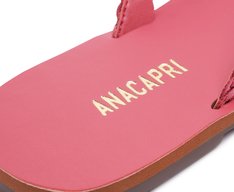 Rasteira Slim Trançada Rosa