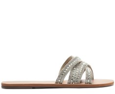 Rasteira Multitiras Glam Hot Fix Prata