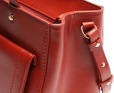 Bolsa Tote Média Bolso Envelope Vermelha