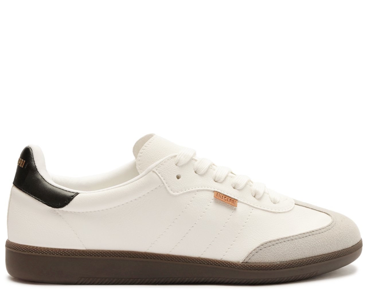 Tênis Sola Escura Chuteira Branco e Cinza | Anacapri