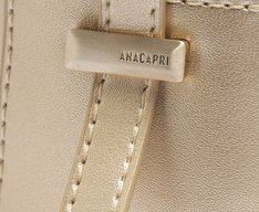 Bolsa Tiracolo Média Retangular Minimal Dourada