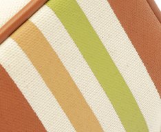 Necessaire Pequena Lona Tricolor Marrom e Verde