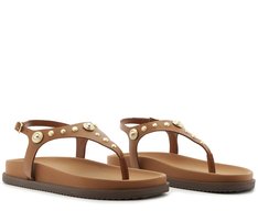Papete Pedrarias Boho Couro Marrom