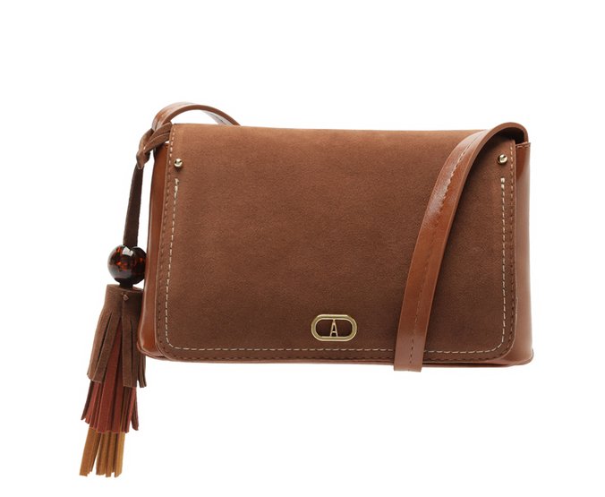 Bolsa Tiracolo Média Tassel Esfera Marrom