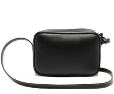 Bolsa Tiracolo Média Costura Ornamental Preta