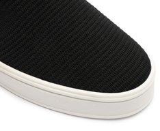 Tênis Slip On Knit Riscado Preto