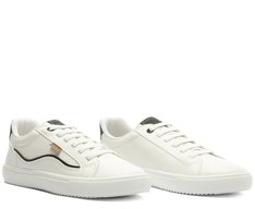 Tênis Detalhe Onda Branco e Preto