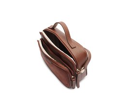 Bolsa Tiracolo Média Franjas Marrom