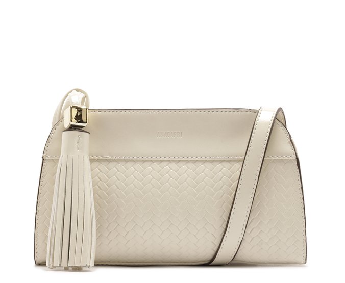 Bolsa Tiracolo Média Tramado Branca