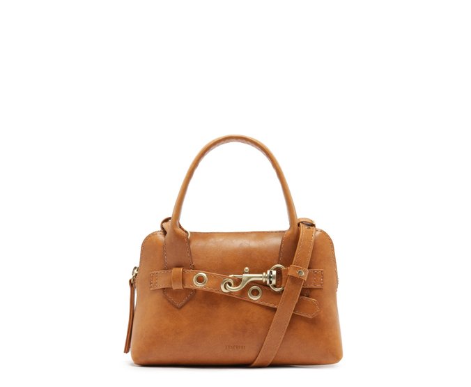 Bolsa Tote Pequena Detalhe Gancho Laranja