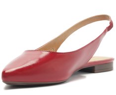 Sapatilha Slingback Bico Fino Vermelho